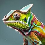 Sabías que los camaleones no cambian de color solo para camuflaje, también para expresar emociones.